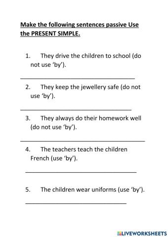 Present Simple Passives