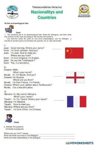 Nacionalitys an countrys