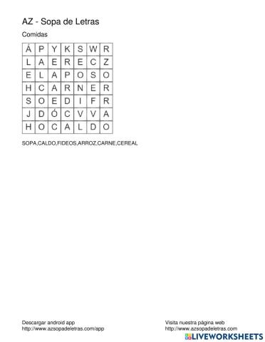 Sopa de Letras
