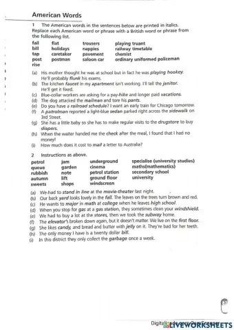 American English x British English and Forming Nouns from Adjectives