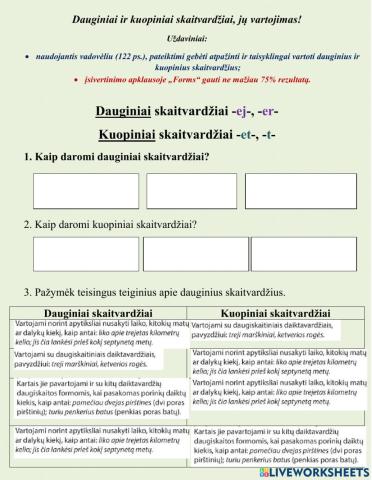 Dauginių ir kuopinių skaitvardžių vartojimas (2)