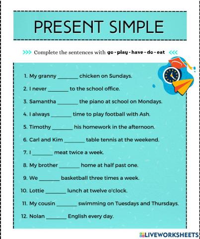 Present Simple - Affirmative sentenes