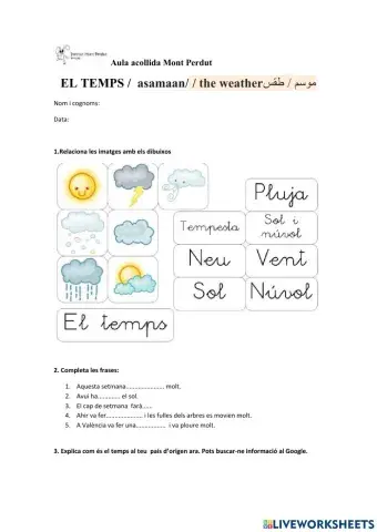 El temps حالة الطقس