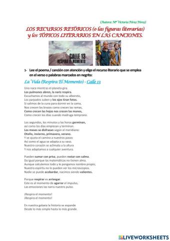 Figuras Literarias - Recursos Literarios - Tópicos Literarios - Tópicos