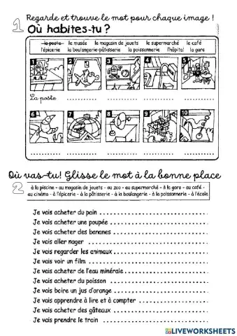 La ville .Où habites-tu?