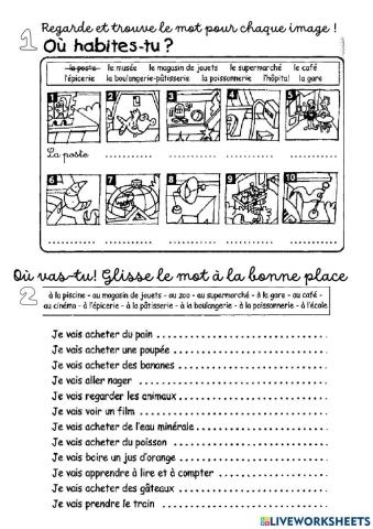 La ville .Où habites-tu?