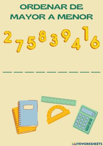 Ordenar números