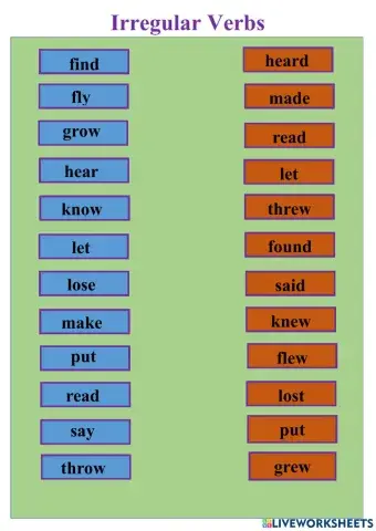 Irregular verbs 2