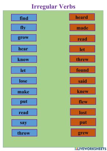Irregular verbs 2