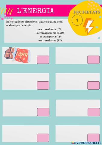 Energia propietats