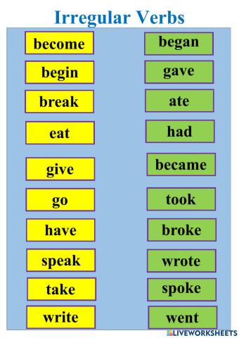 Irregular Verbs 3