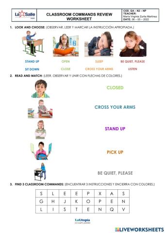 Classroom commands