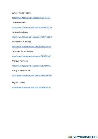 Cálculo mental That Quiz