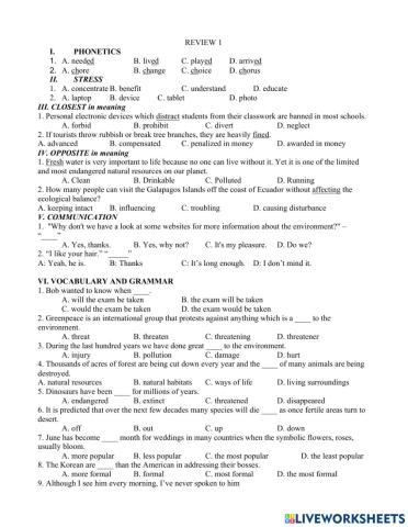 Review for term 2 english 10