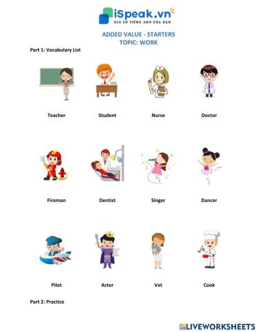 ADDED VALUE STARTERS-Work