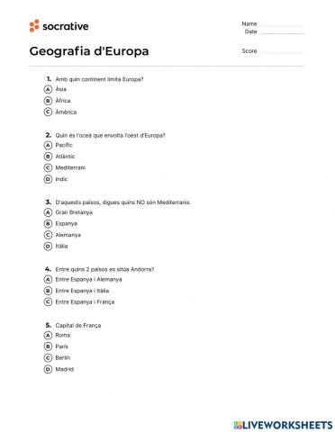 Geografia d'Europa