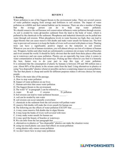 Review 2 for term 2 english 10