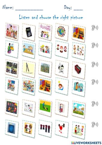 English 6 - unit 1 - vocabulary - listening 3