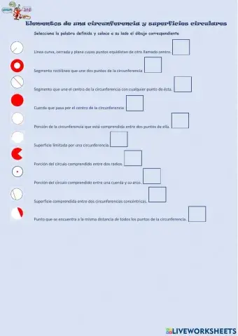 Elementos de la circunferencia y superficies circulares