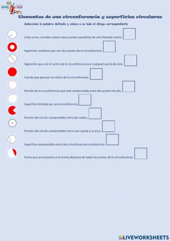 Elementos de la circunferencia y superficies circulares