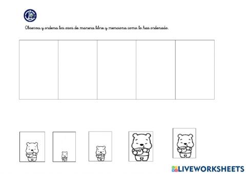 Ordenamos por tamaño