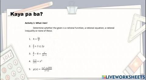 Rational Expressions