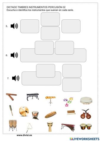 DICTADO TÍMBRICO (Instrumentos de Percusión 02)