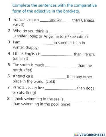 Comparative Adjectives