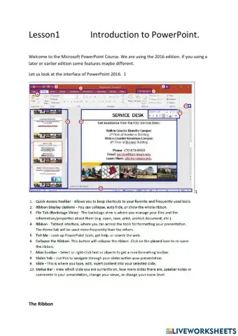 Lesson 1 Introduction to PowerPoint