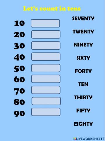 Count in tens