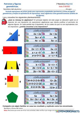 Patrones y figuras geométricas. Hojas -56