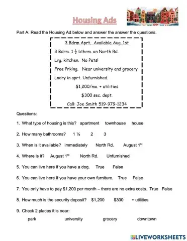 Housing Ads Compare Ads