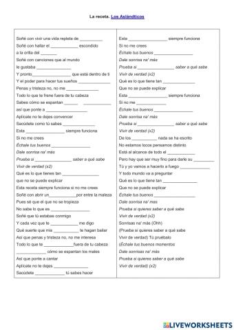 La receta. Los Aslándticos