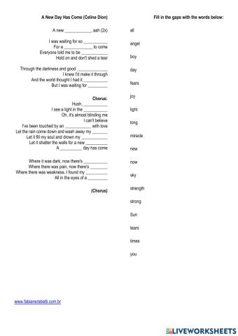 A New Day Has Come (Celine Dion)