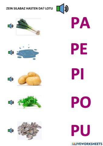 Zein silabaz hasten da? P