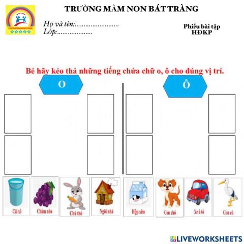 Phiếu BT LQCC o-ô-ơ Mn Bát Tràng