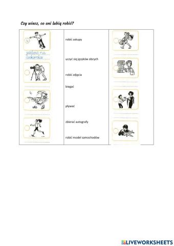 Czy wiesz, co oni lubią robić?