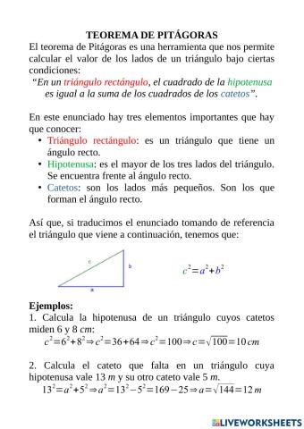 Teorema de Pitágoras