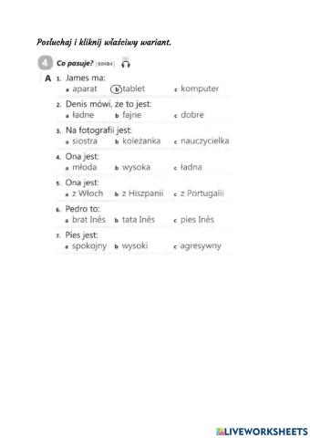 Co pasuje? Przymiotniki