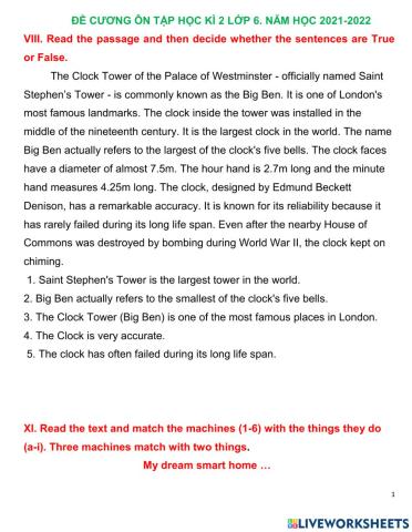 Smart world 6 term 2 reading test 4