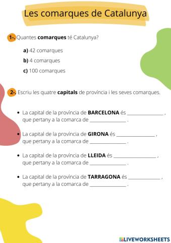 Les comarques de Catalunya