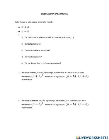 BIDERKADURA NABARMENAK sarrera