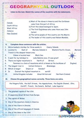 Geographycal outlook