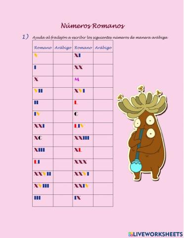 El frailejón conoce los números romanos