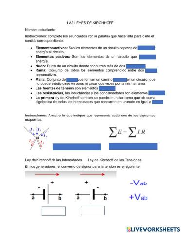 Las leyes de kirchhoff