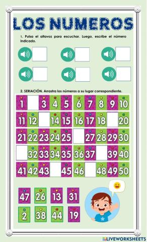 Números 0 al 50