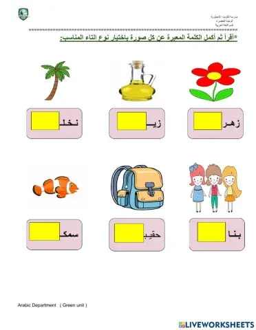 التاء المفتوحة والتاء المربوطة