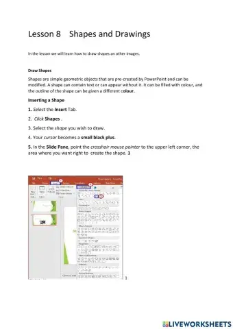 Lesson 8 Shapes and Drawings