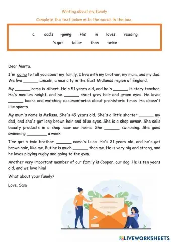 Writing Test:Writing about my family