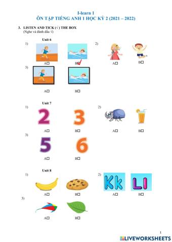 G1 - review 2 - listen & tick